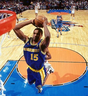 Maillot De Basket Golden State Warriors Latrell Fontaine Sprewell 15 Eyed Tennis Fans Bleu